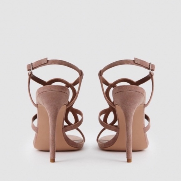 Reiss Pina Knot High Heel Sandal in Rose size 38 - Picture 3 of 12